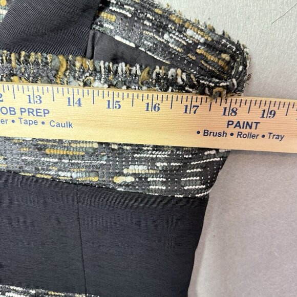 Aysha Women’s Tweed Sleeveless Dressy Mini Dress Metallic Weave Black Multi - Picture 15 of 16